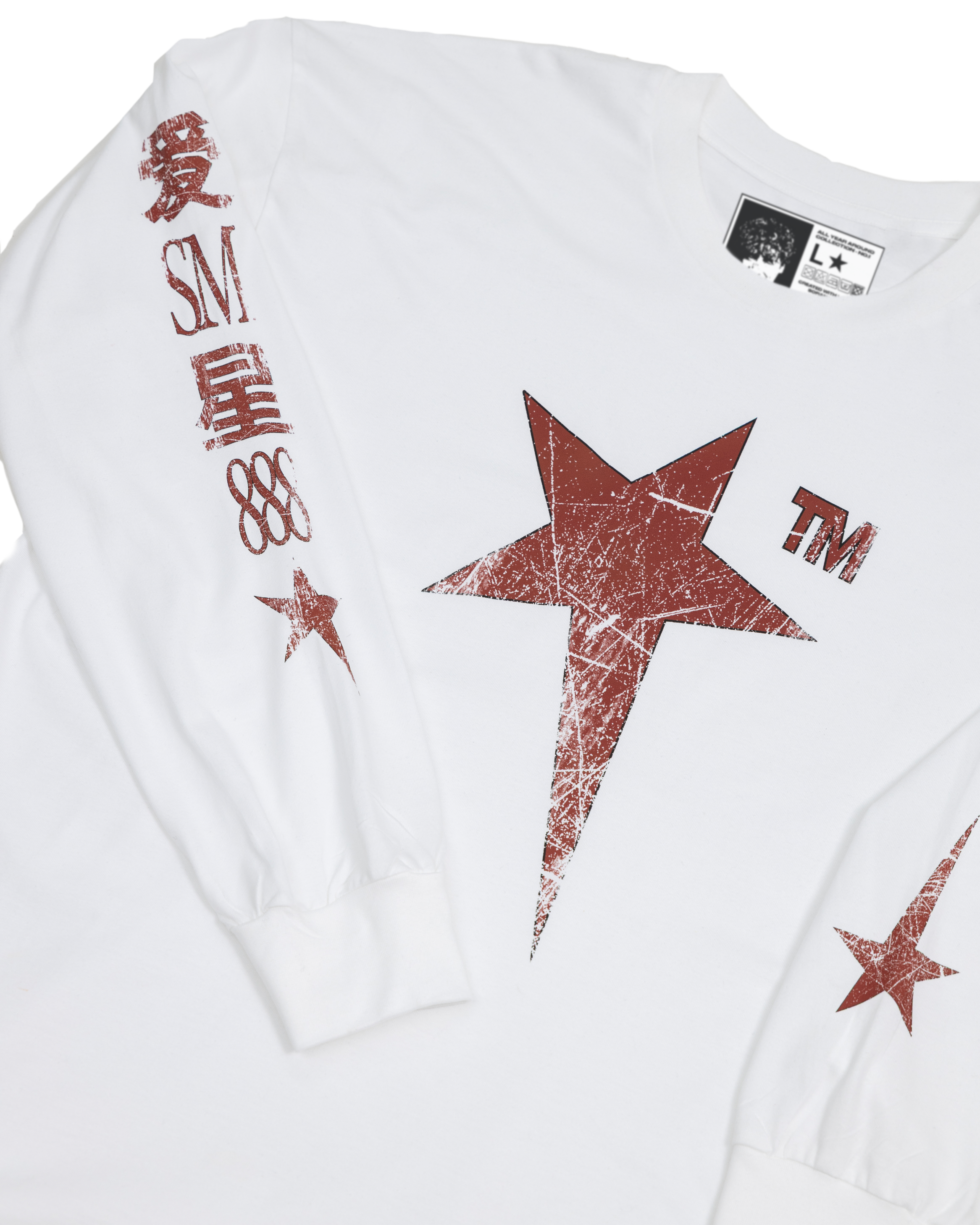 STAR LONG SLEEVE TEE ⭐️ WHITE